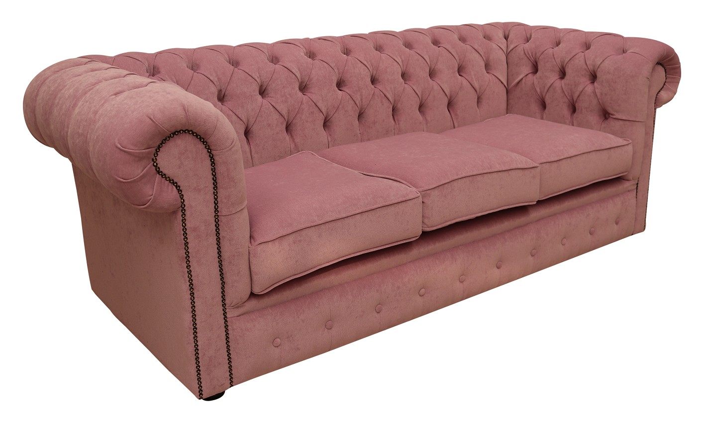 Product photograph of Chesterfield 3 Seater Pimlico Lilac Fabric Sofa Settee Bespoke In Classic Style from Chesterfield Sofas.