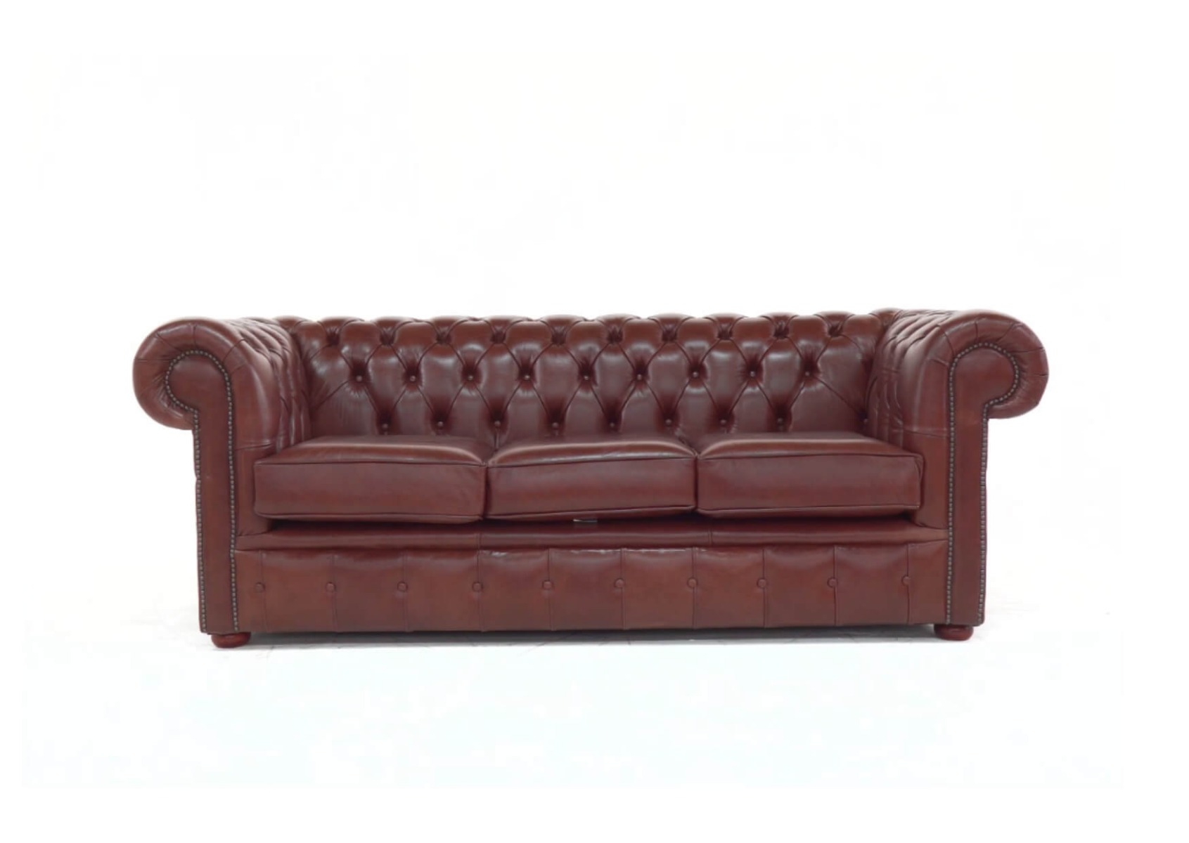 Product photograph of Chesterfield 3 Seater Sofa Old English Hazel Real Leather In Classic Style from Chesterfield Sofas