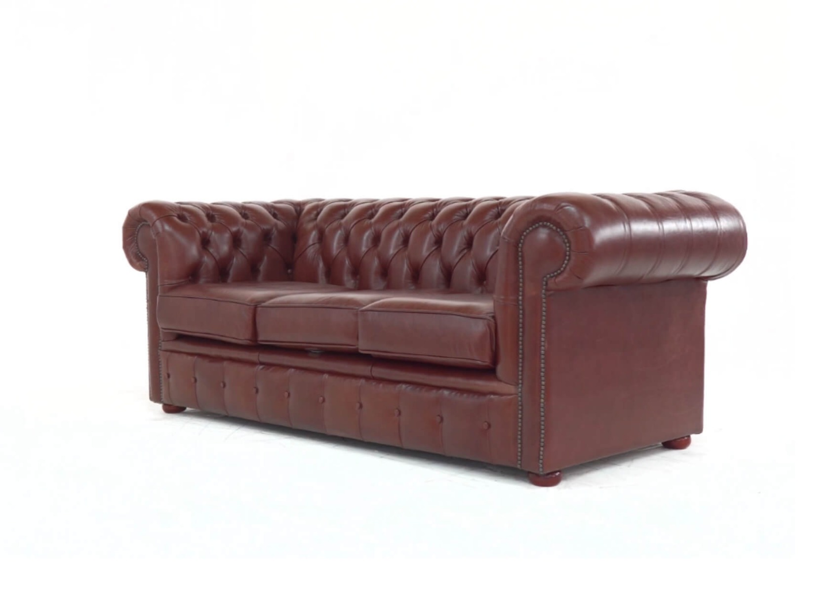Product photograph of Chesterfield 3 Seater Sofa Old English Hazel Real Leather In Classic Style from Chesterfield Sofas.