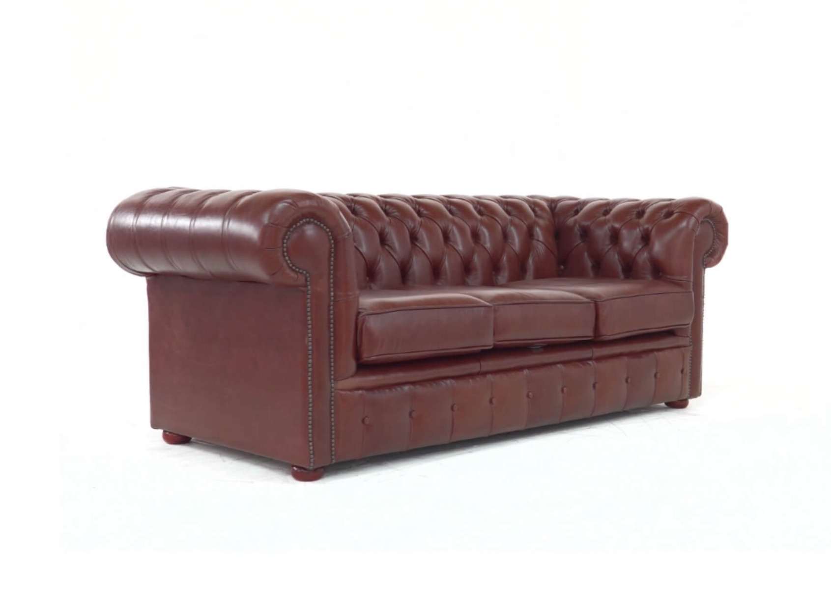 Product photograph of Chesterfield 3 Seater Sofa Old English Hazel Real Leather In Classic Style from Chesterfield Sofas.