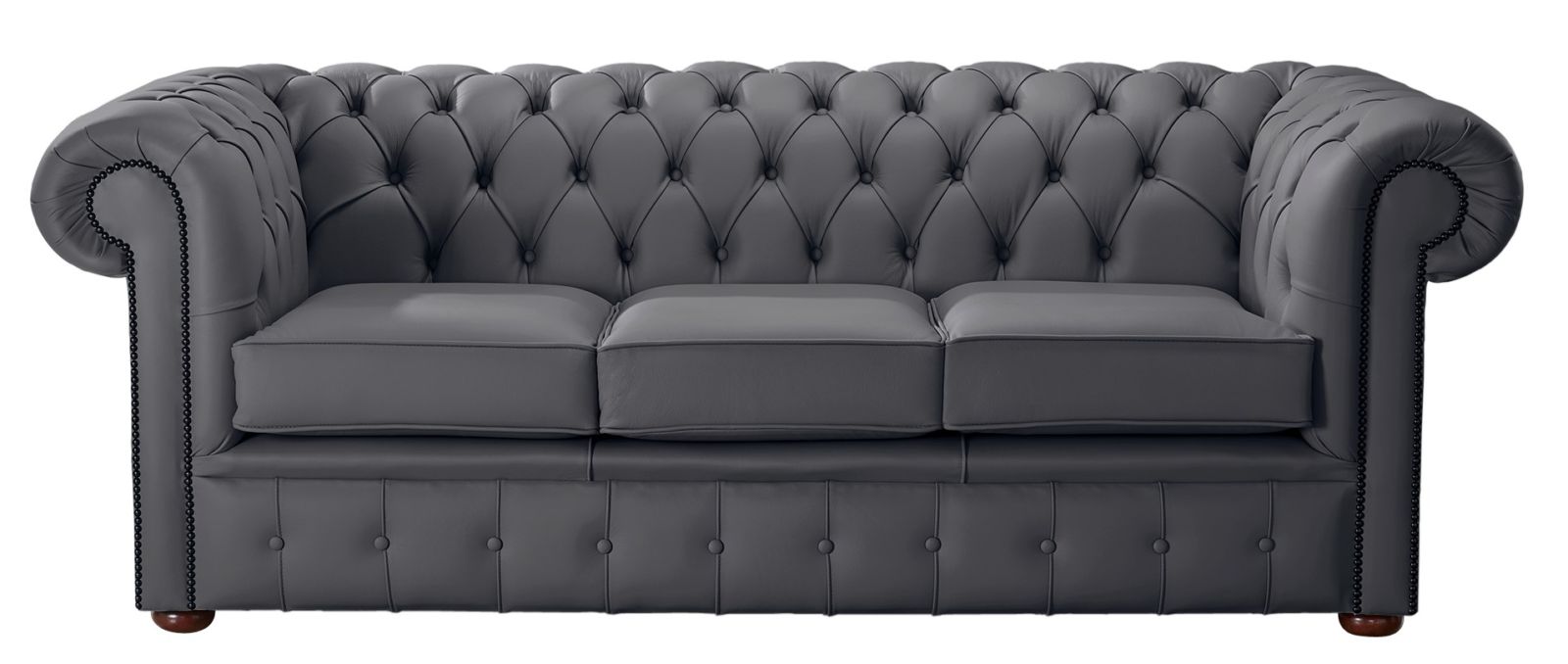 Product photograph of Chesterfield 3 Seater Shelly Burnt Oak Leather Sofa Bespoke In Classic Style from Chesterfield Sofas