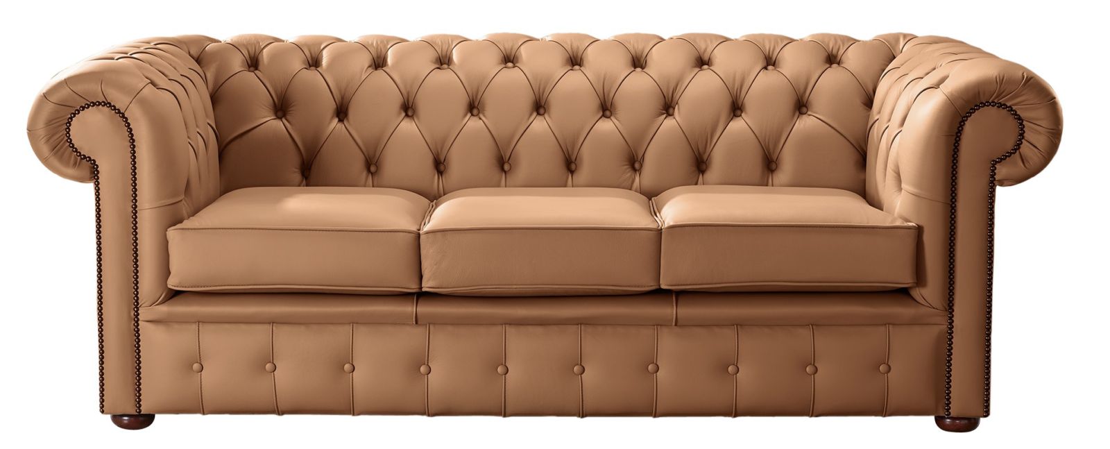 Product photograph of Chesterfield 3 Seater Shelly Saddle Real Leather Sofa Bespoke In Classic Style from Chesterfield Sofas