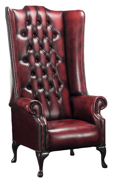 Product photograph of Chesterfield 5ft 1780 039 S High Back Wing Chair Antique Oxblood Leather In Soho Style from Chesterfield Sofas