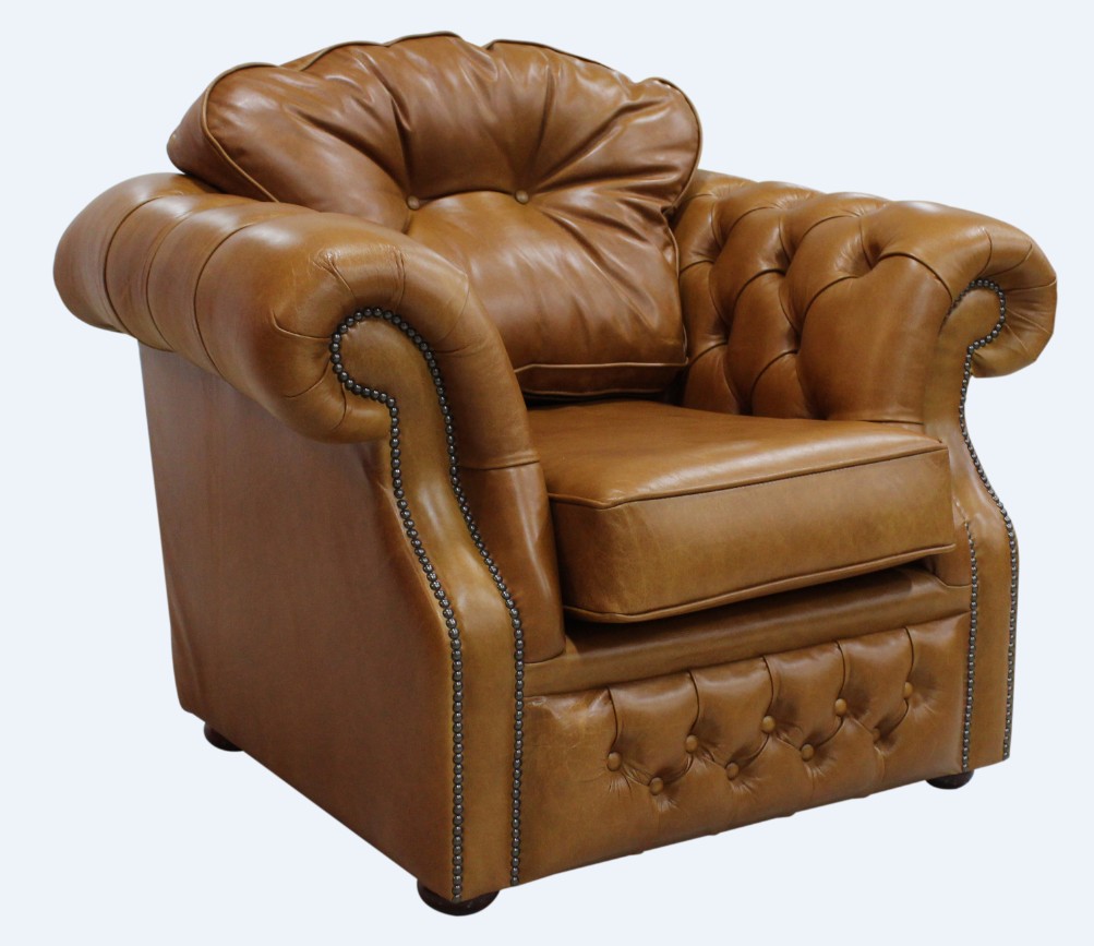 Product photograph of Chesterfield Armchair Old English Saddle Leather Bespoke In Era Style from Chesterfield Sofas