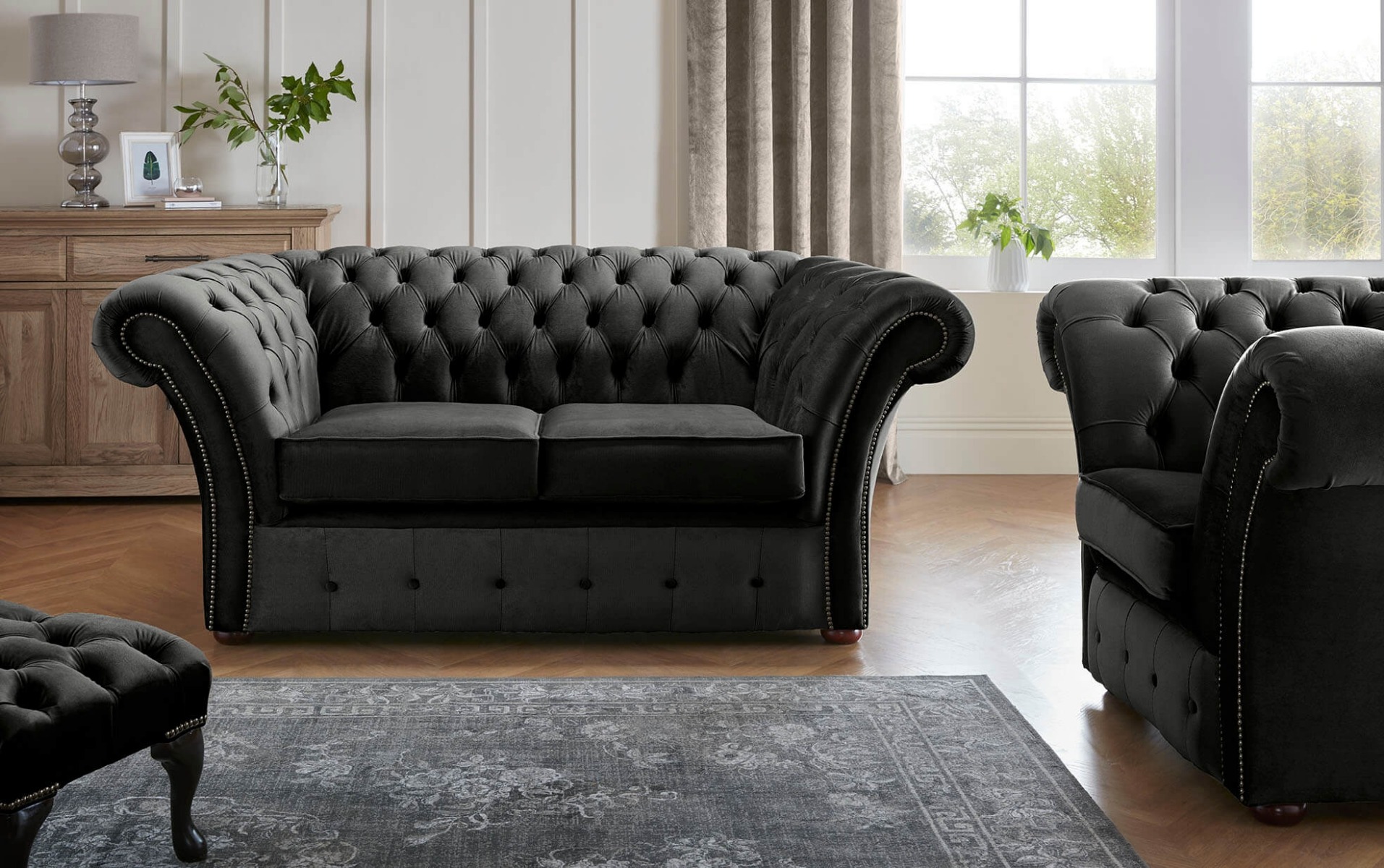 Product photograph of Chesterfield Beaumont 2 Seater Sofa Amp Club Chair Malta Cosmic 06 from Chesterfield Sofas