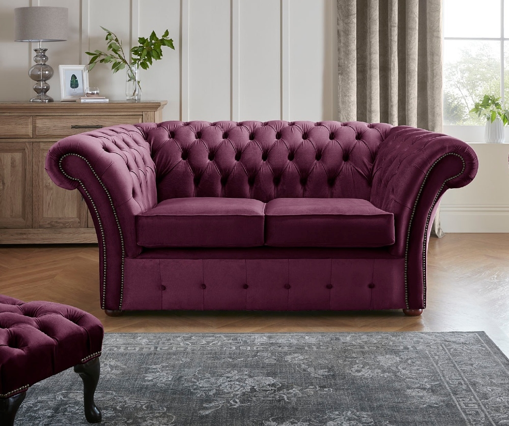 Product photograph of Chesterfield Beaumont 2 Seater Sofa Malta Boysenberry Purple 01 from Chesterfield Sofas