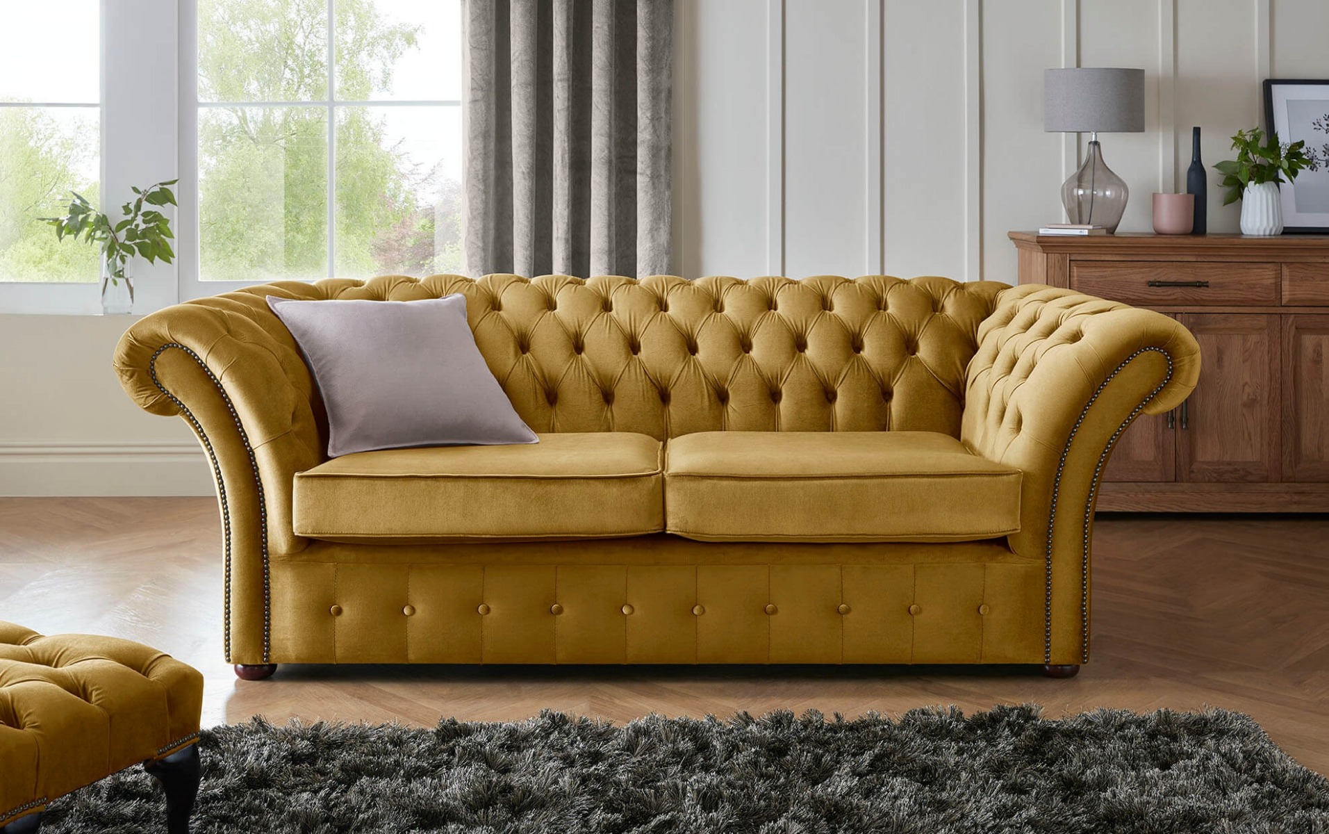 Product photograph of Chesterfield Beaumont 3 Seater Sofa Malta Gold 13 from Chesterfield Sofas