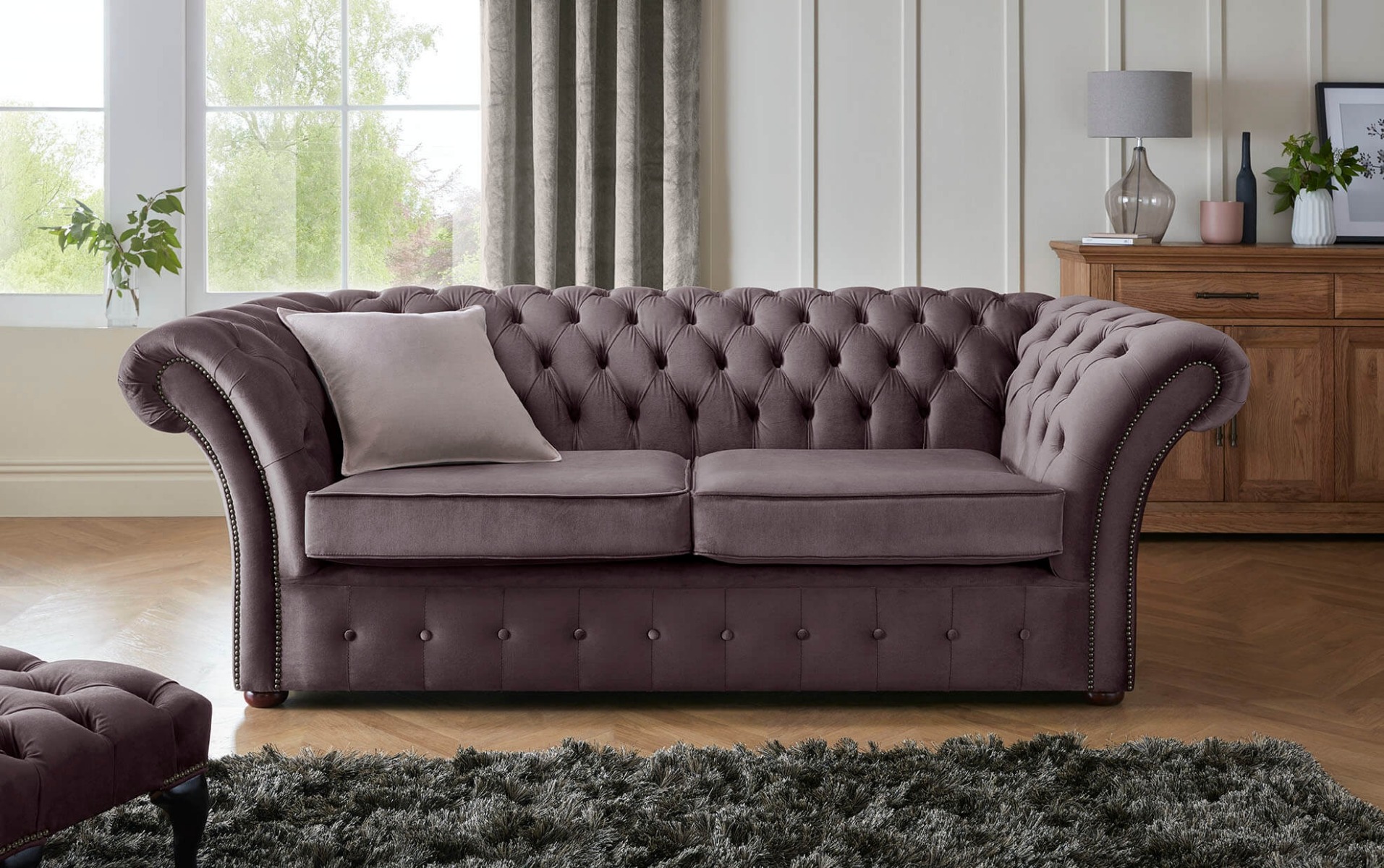 Product photograph of Chesterfield Beaumont 3 Seater Sofa Malta Lavender 02 from Chesterfield Sofas