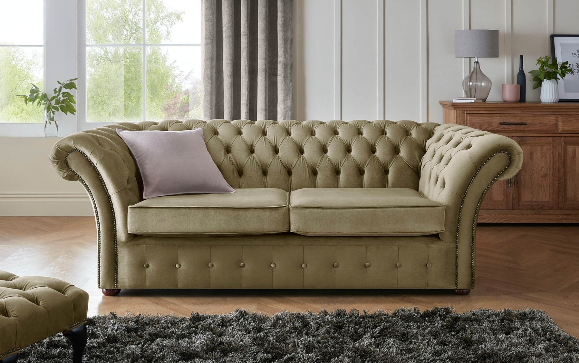 Product photograph of Chesterfield Beaumont 3 Seater Sofa Malta Parchment 10 from Chesterfield Sofas