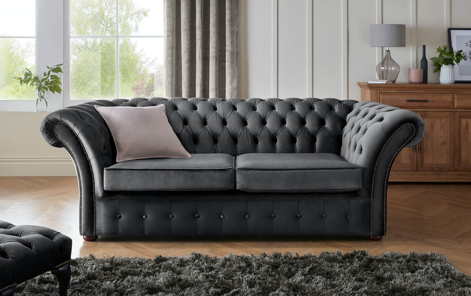 Product photograph of Chesterfield Beaumont 3 Seater Sofa Malta Slate 05 from Chesterfield Sofas