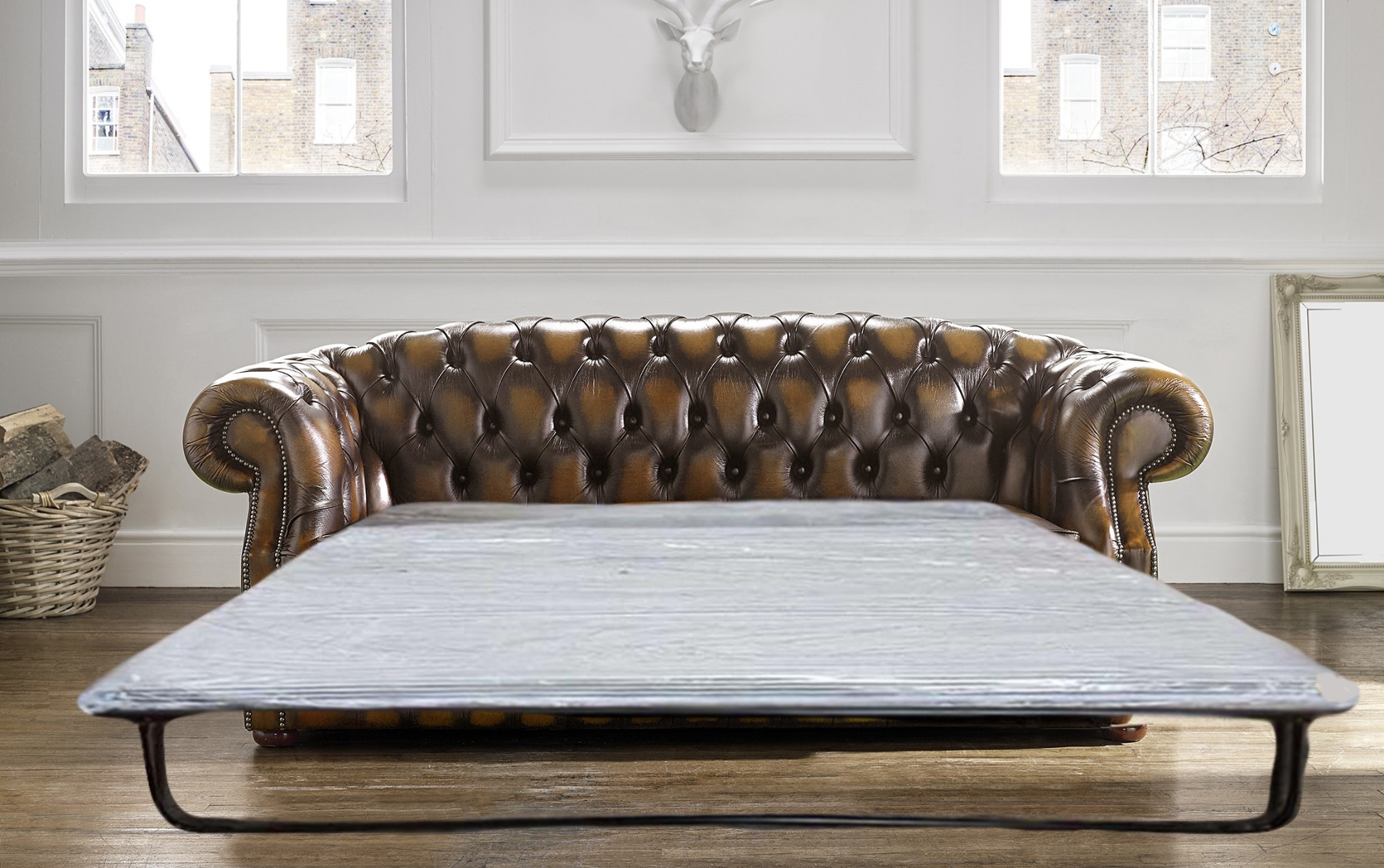 Product photograph of Chesterfield Cambridge Handmade 2 5 Seater Sofa Bed from Chesterfield Sofas