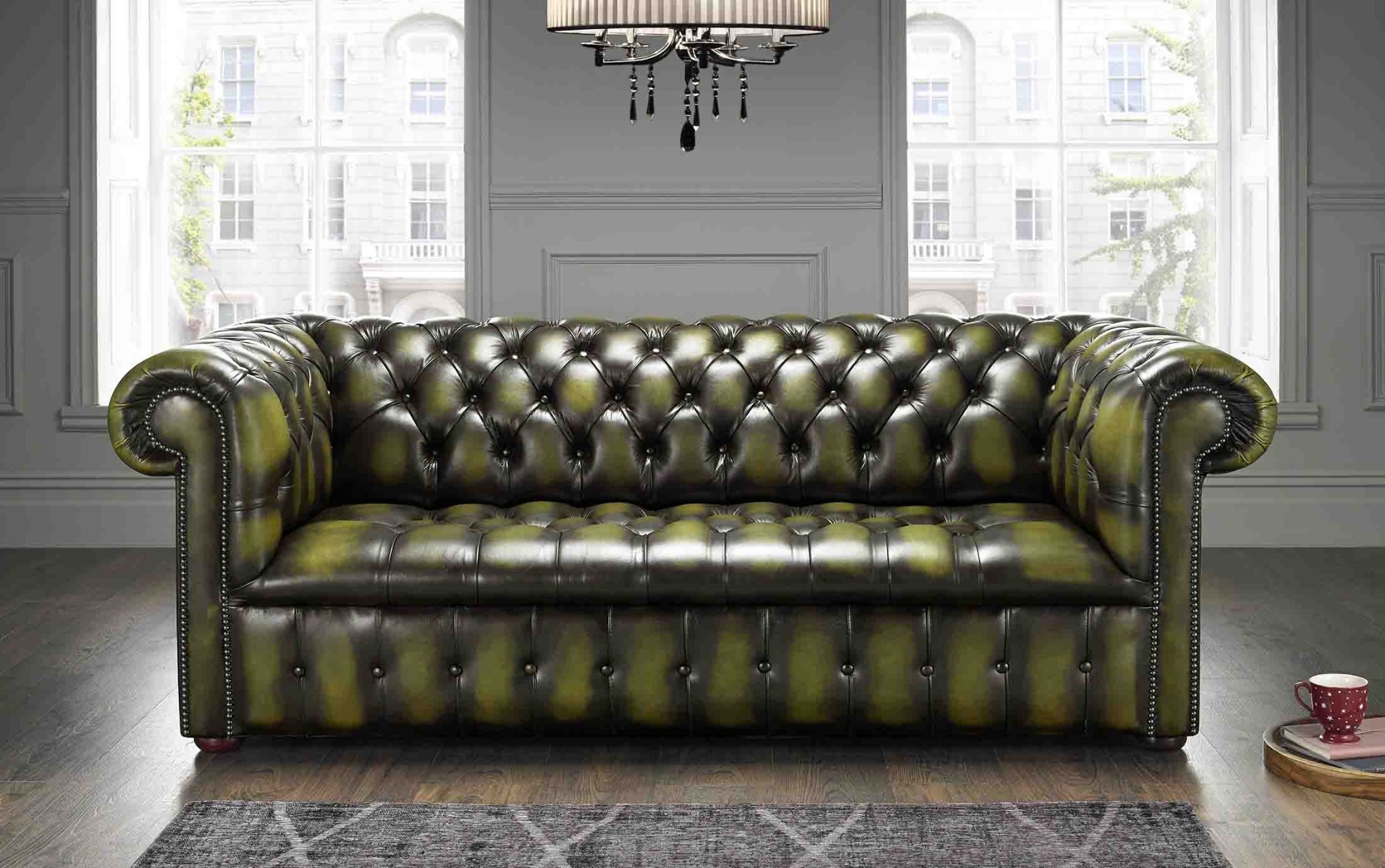 Product photograph of Chesterfield Classic Buttoned Seat 4 Seater from Chesterfield Sofas