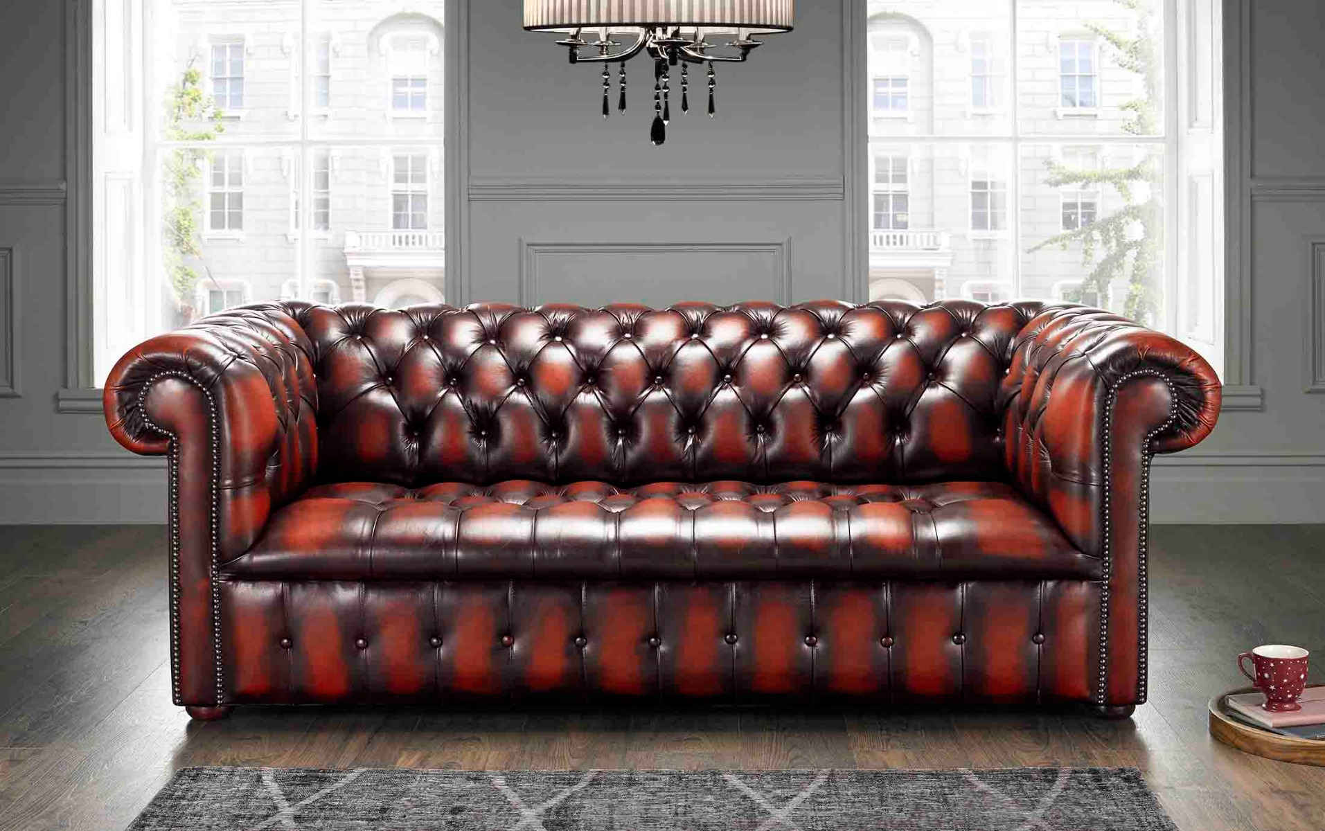 Product photograph of Chesterfield Classic Buttoned Seat Armchair from Chesterfield Sofas