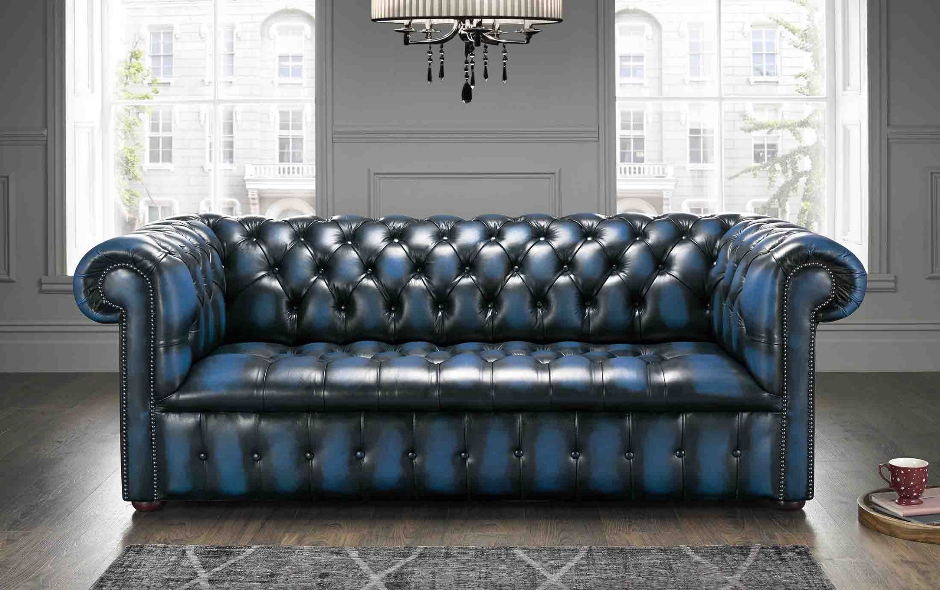 Product photograph of Chesterfield Classic Buttoned Seat Settee from Chesterfield Sofas