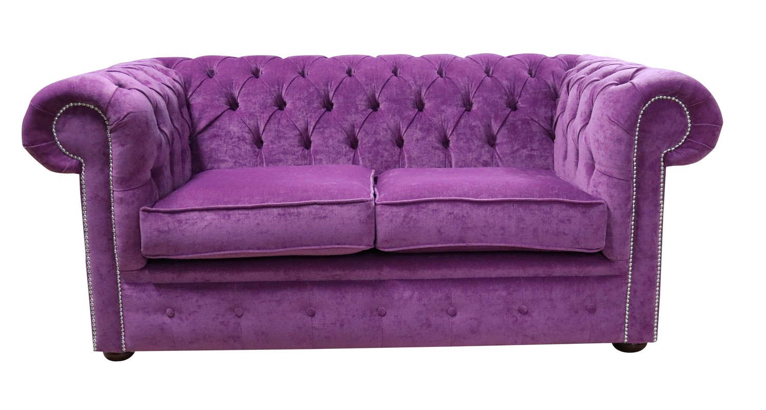 Product photograph of Chesterfield Custom Made 2 Seater Settee Sofa Pimlico Grape Real Fabric from Chesterfield Sofas