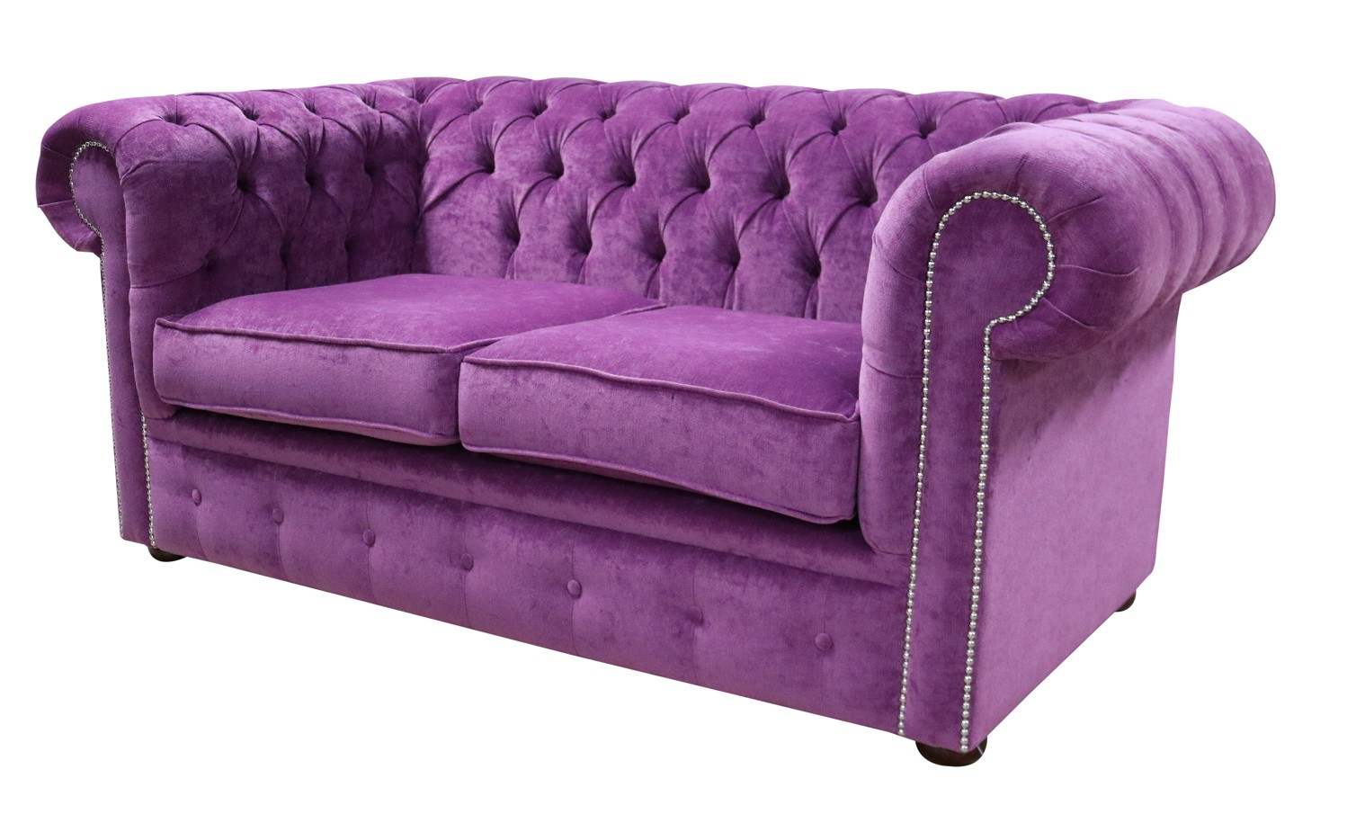 Product photograph of Chesterfield Custom Made 2 Seater Settee Sofa Pimlico Grape Real Fabric from Chesterfield Sofas.
