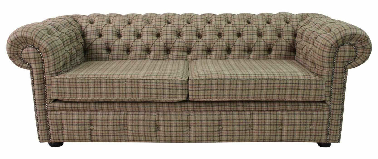 Product photograph of Chesterfield Genuine Arnold 3 Seater Sofa Balmoral Sage Green Wool In Classic Style from Chesterfield Sofas