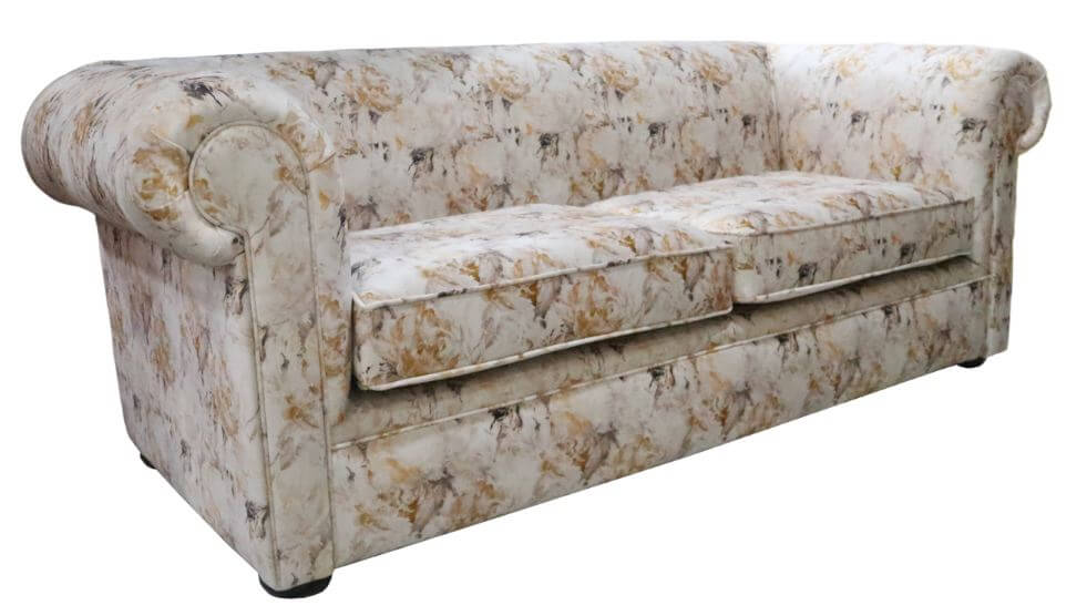 Product photograph of Chesterfield Handmade 1930 039 S 3 Seater Sofa Floral Print Fabric In Classic Style from Chesterfield Sofas