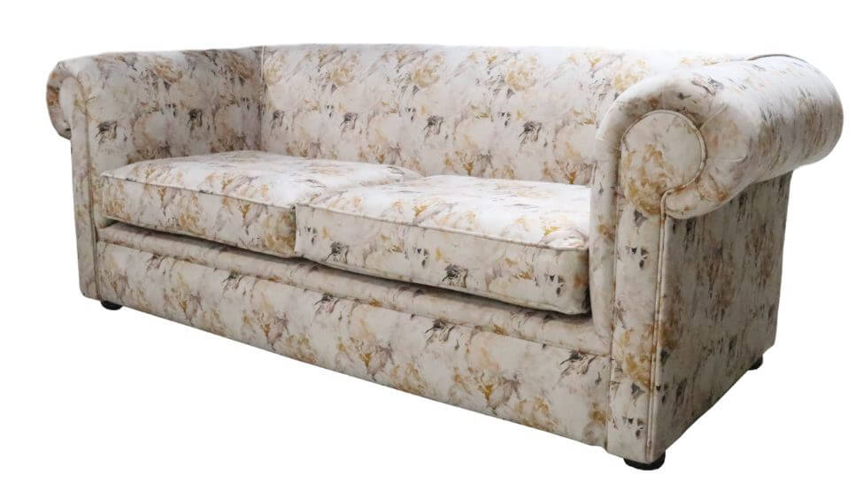 Product photograph of Chesterfield Handmade 1930 039 S 3 Seater Sofa Floral Print Fabric In Classic Style from Chesterfield Sofas.