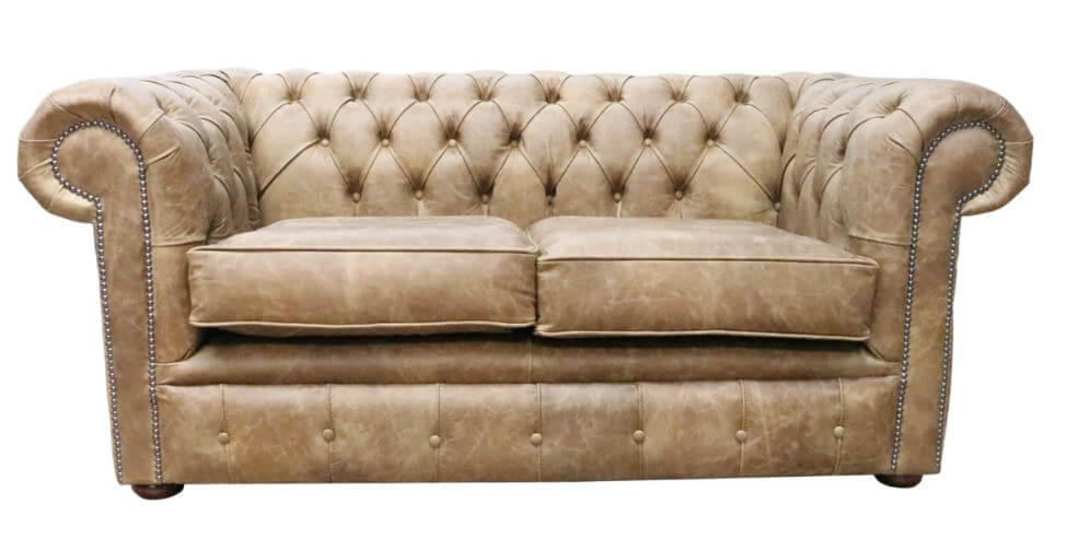 Product photograph of Chesterfield Handmade 2 Seater Settee Sofa Cracked Wax Tan Real Leather from Chesterfield Sofas