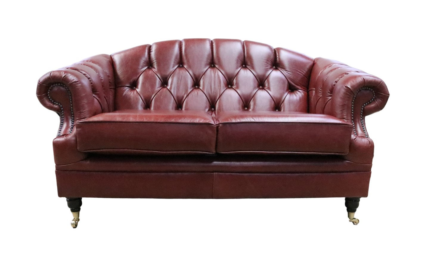 Product photograph of Chesterfield Handmade 2 Seater Sofa Settee Old English Chestnut Leather Victoria In Style from Chesterfield Sofas