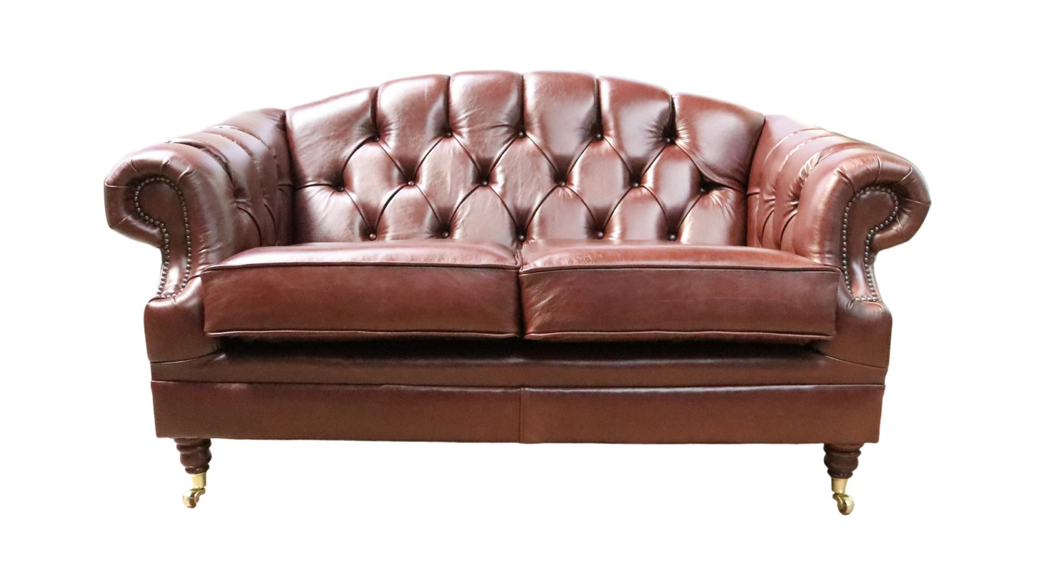 Product photograph of Chesterfield Handmade 2 Seater Sofa Settee Old English Hazel Leather Victoria In Style from Chesterfield Sofas