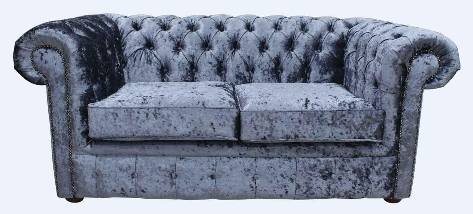 Product photograph of Chesterfield Handmade 2 Seater Sofa Settee Senso Dusk Blue Velvet In Classic Style from Chesterfield Sofas