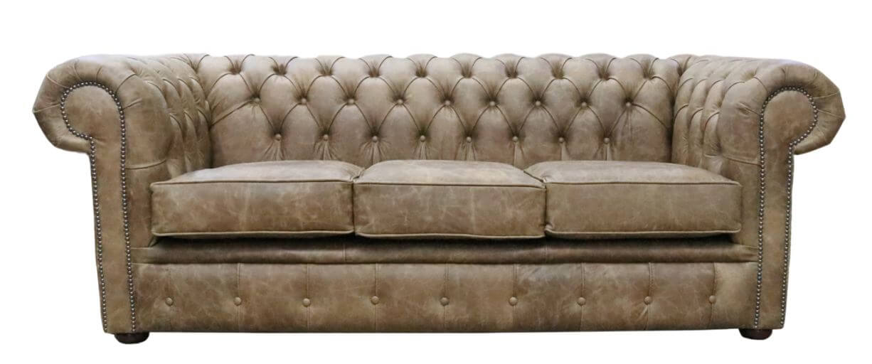 Product photograph of Chesterfield Handmade 3 Seater Settee Sofa Cracked Wax Tan Real Leather from Chesterfield Sofas