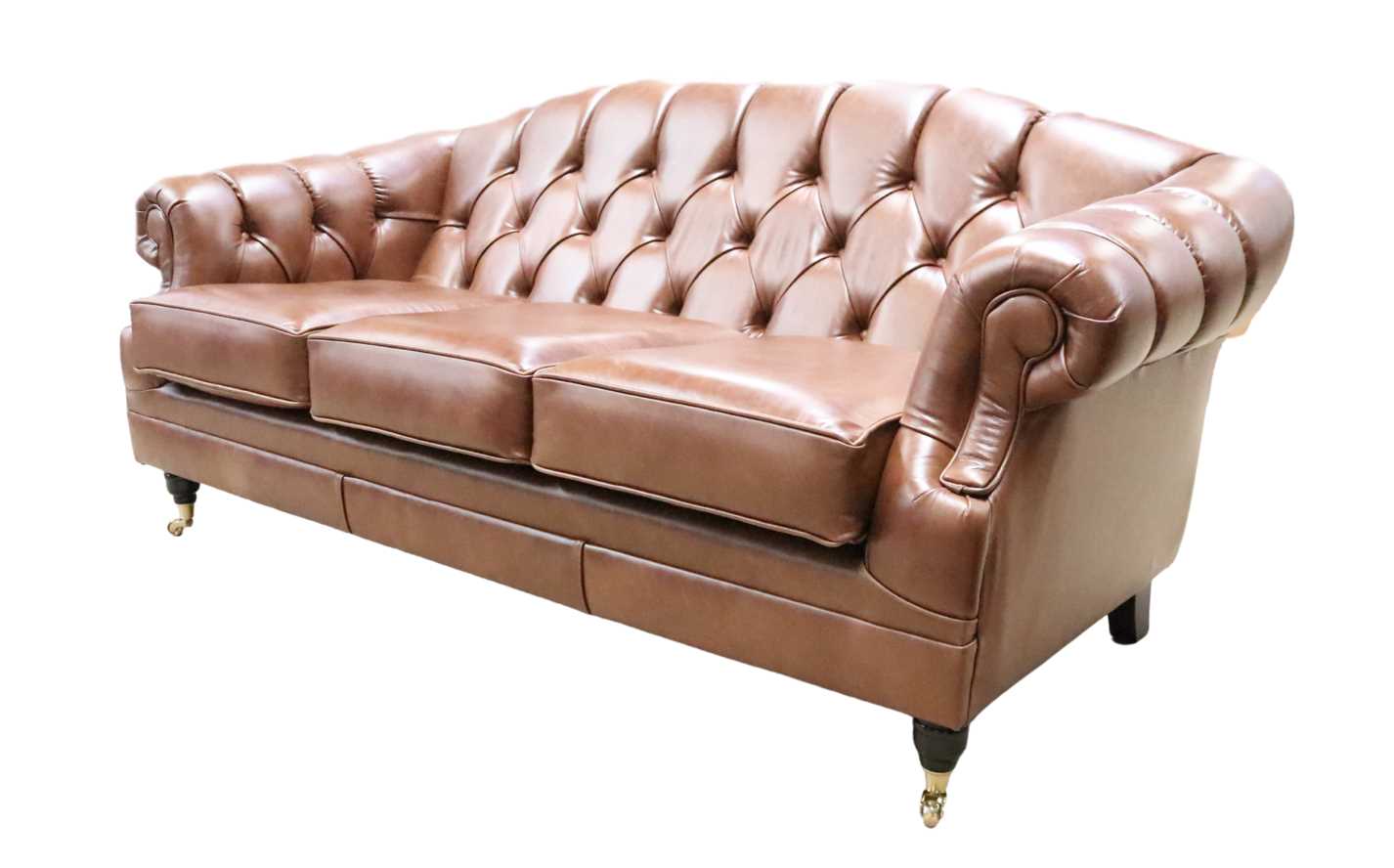 Product photograph of Chesterfield Handmade 3 Seater Sofa Settee Legacy Antique Whisky Leather In Victoria Style from Chesterfield Sofas.