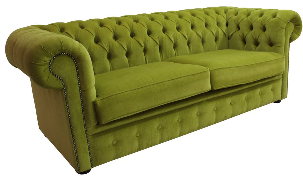 Product photograph of Chesterfield Handmade 3 Seater Sofa Settee Pimlico Zest Green In Classic Style from Chesterfield Sofas.