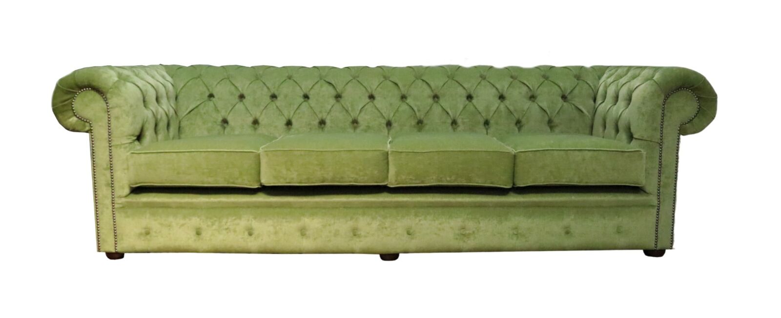 Product photograph of Chesterfield Handmade 4 Seater Sofa Pimlico Sage Green Fabric In Classic Style from Chesterfield Sofas
