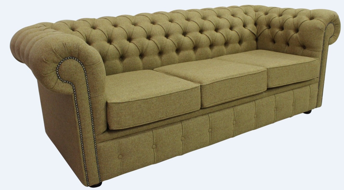 Product photograph of Chesterfield Handmade Arnold 3 Seater Glamis Goldcrest Wool Sofa In Classic Style from Chesterfield Sofas.