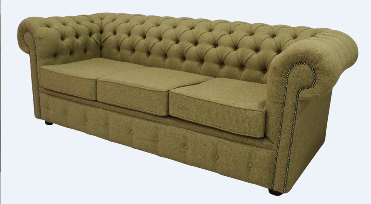 Product photograph of Chesterfield Handmade Arnold 3 Seater Glamis Goldcrest Wool Sofa In Classic Style from Chesterfield Sofas.