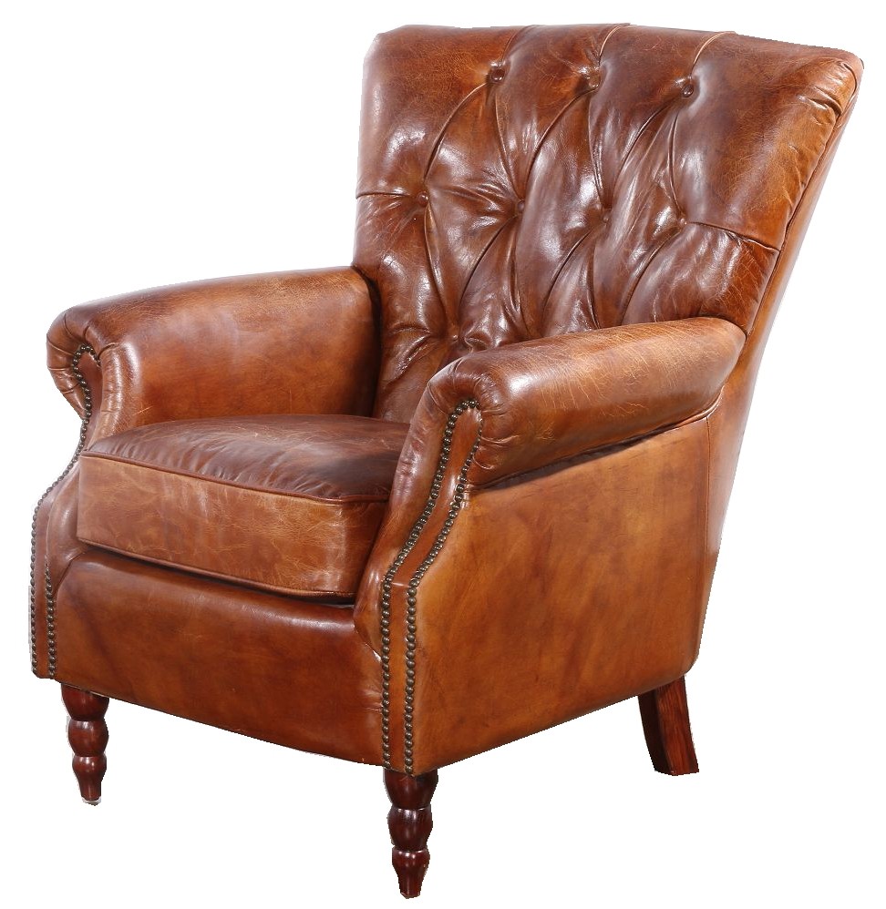 Product photograph of Chesterfield Handmade Chatsworth Armchair Vintage Brown Distressed Real Leather from Chesterfield Sofas.