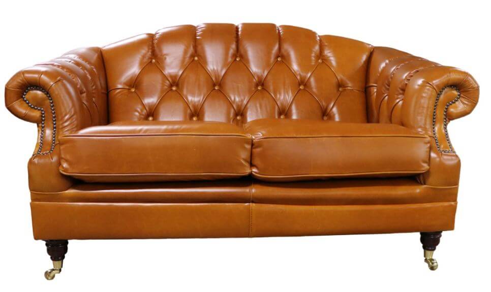 Product photograph of Chesterfield Handmade Victoria 2 Seater Sofa Settee Newcastle Spice Real Leather from Chesterfield Sofas