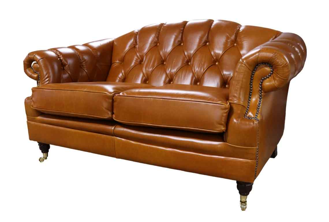 Product photograph of Chesterfield Handmade Victoria 2 Seater Sofa Settee Newcastle Spice Real Leather from Chesterfield Sofas.