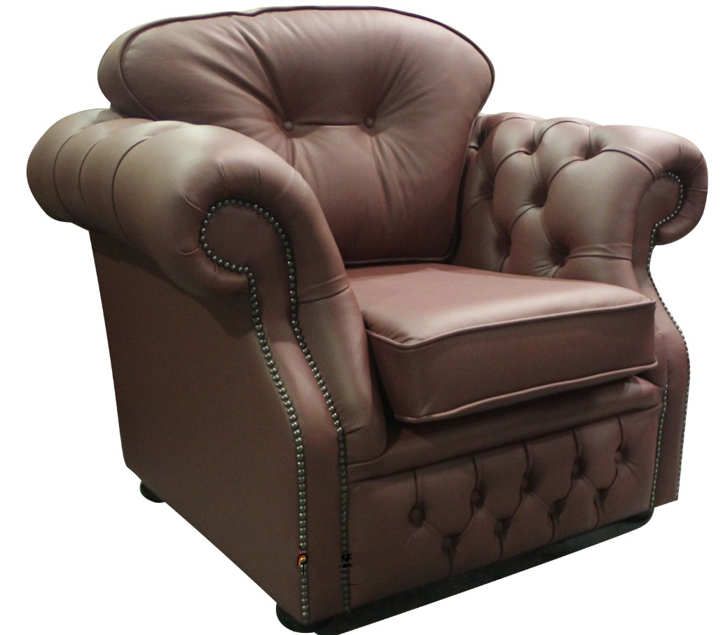 Product photograph of Chesterfield High Back Armchair Shelly Burgandy Leather In Era Style from Chesterfield Sofas.