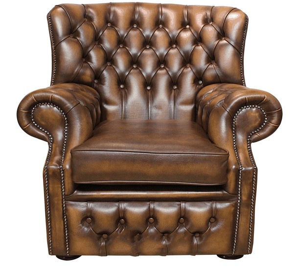 Product photograph of Chesterfield High Back Wing Chair Antique Tan Leather Armchair In Monks Style from Chesterfield Sofas.
