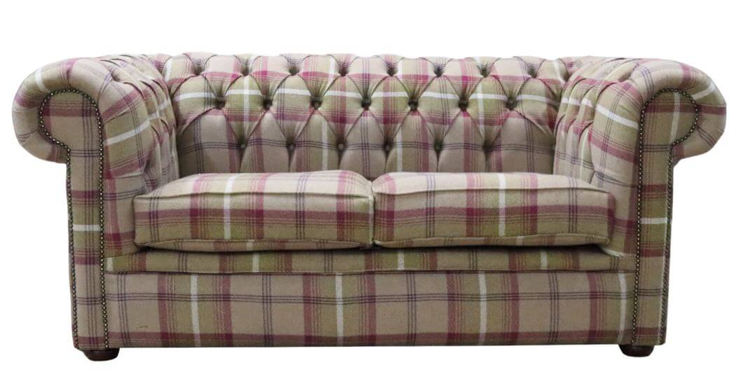 Product photograph of Chesterfield Original Tartan 2 Seater Sofa Balmoral Heather Fabric In Classic Style from Chesterfield Sofas