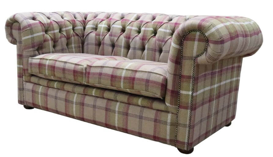 Product photograph of Chesterfield Original Tartan 2 Seater Sofa Balmoral Heather Fabric In Classic Style from Chesterfield Sofas.