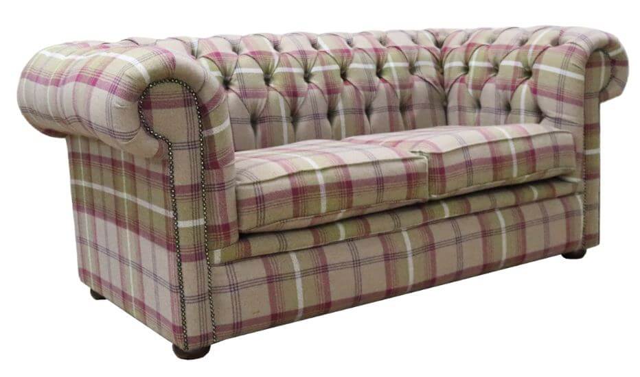 Product photograph of Chesterfield Original Tartan 2 Seater Sofa Balmoral Heather Fabric In Classic Style from Chesterfield Sofas.