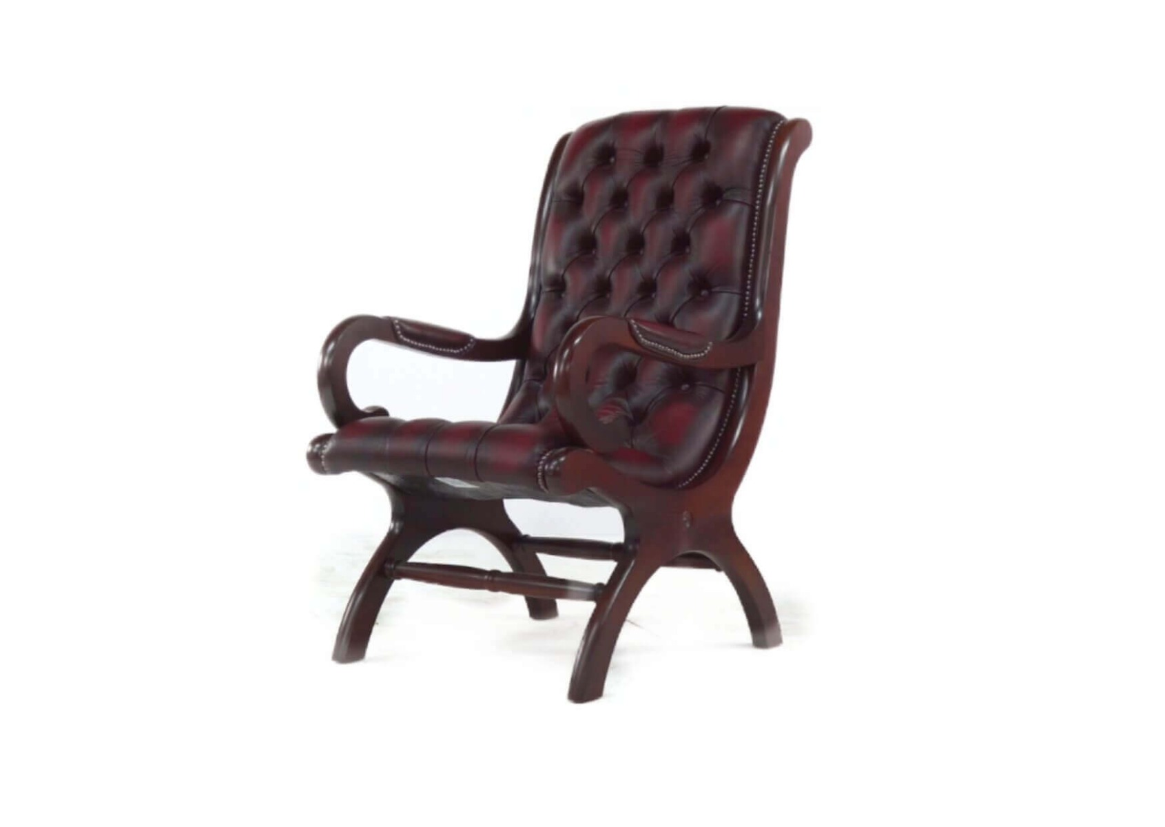 Product photograph of Chesterfield Handmade York Slipper Stand Chair Antique Oxblood Red Real Leather from Chesterfield Sofas.
