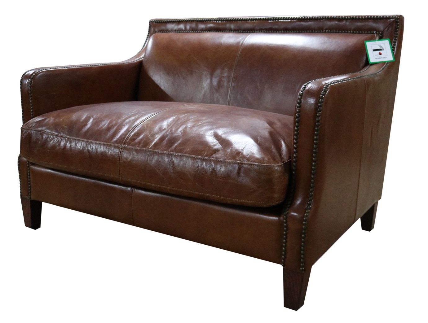 Product photograph of Chichester Handmade 2 Seater Stud Sofa Vintage Tan Distressed Real Leather from Chesterfield Sofas.