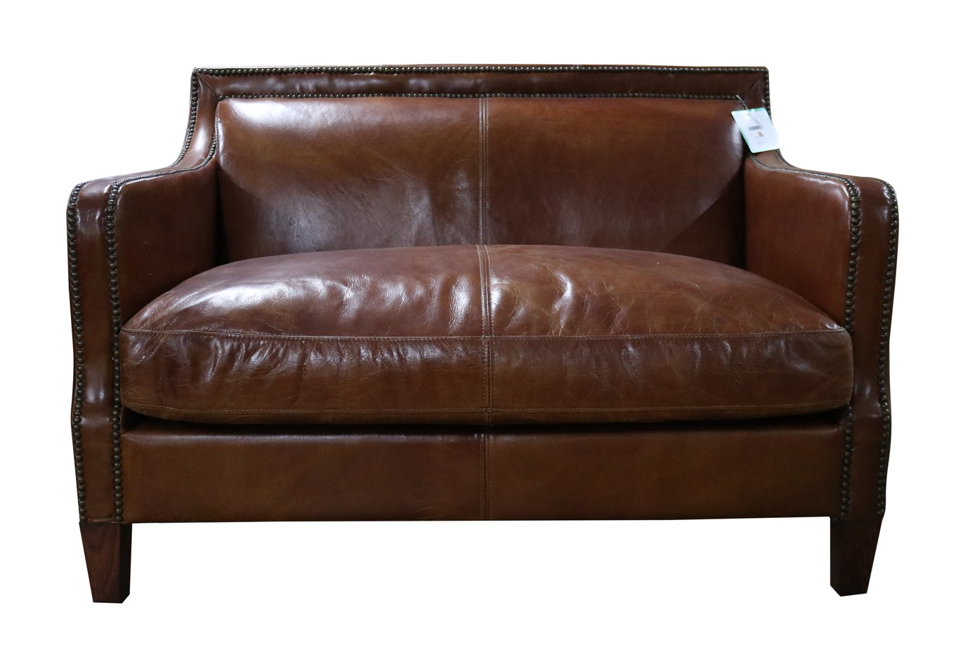 Product photograph of Chichester Handmade 2 Seater Stud Sofa Vintage Tan Distressed Real Leather from Chesterfield Sofas