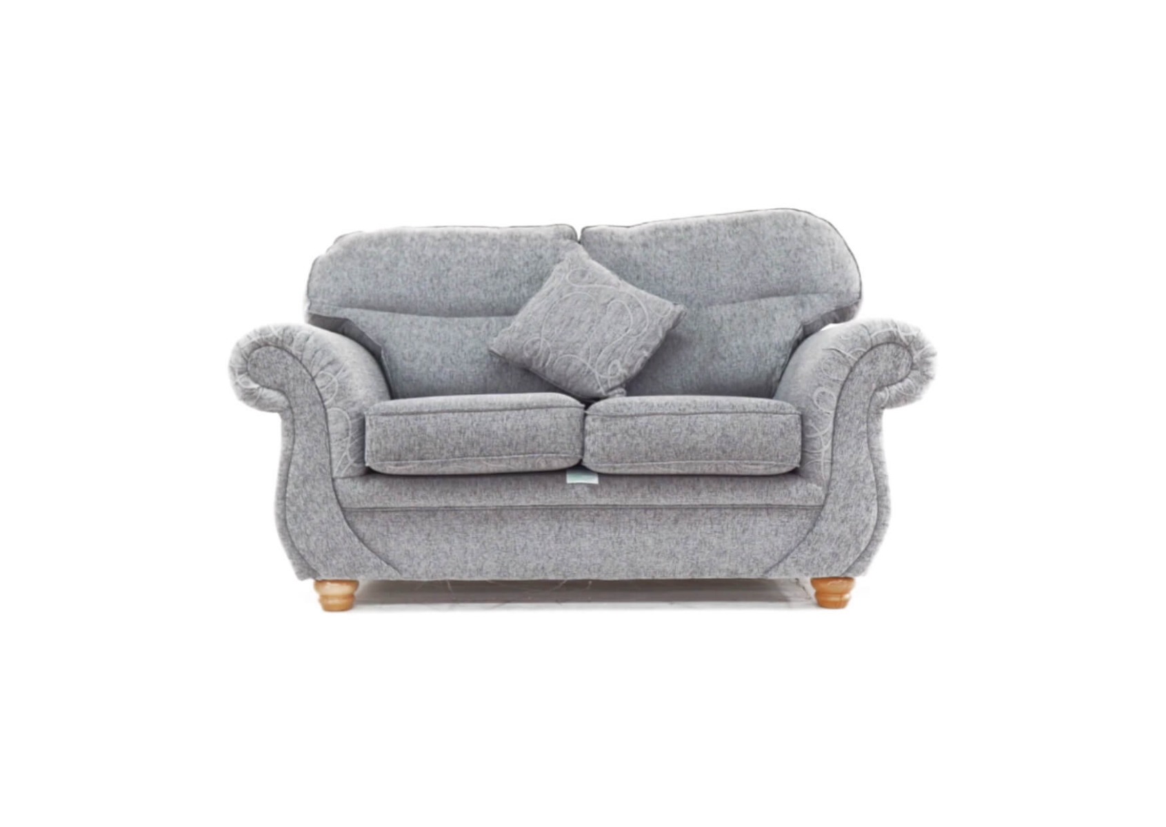 Product photograph of Claremont Handmade 2 Seater Sofa Settee Vulcan Chalk Real Fabric from Chesterfield Sofas.