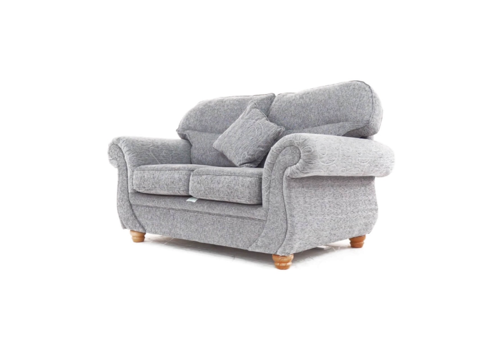 Product photograph of Claremont Handmade 2 Seater Sofa Settee Vulcan Chalk Real Fabric from Chesterfield Sofas.