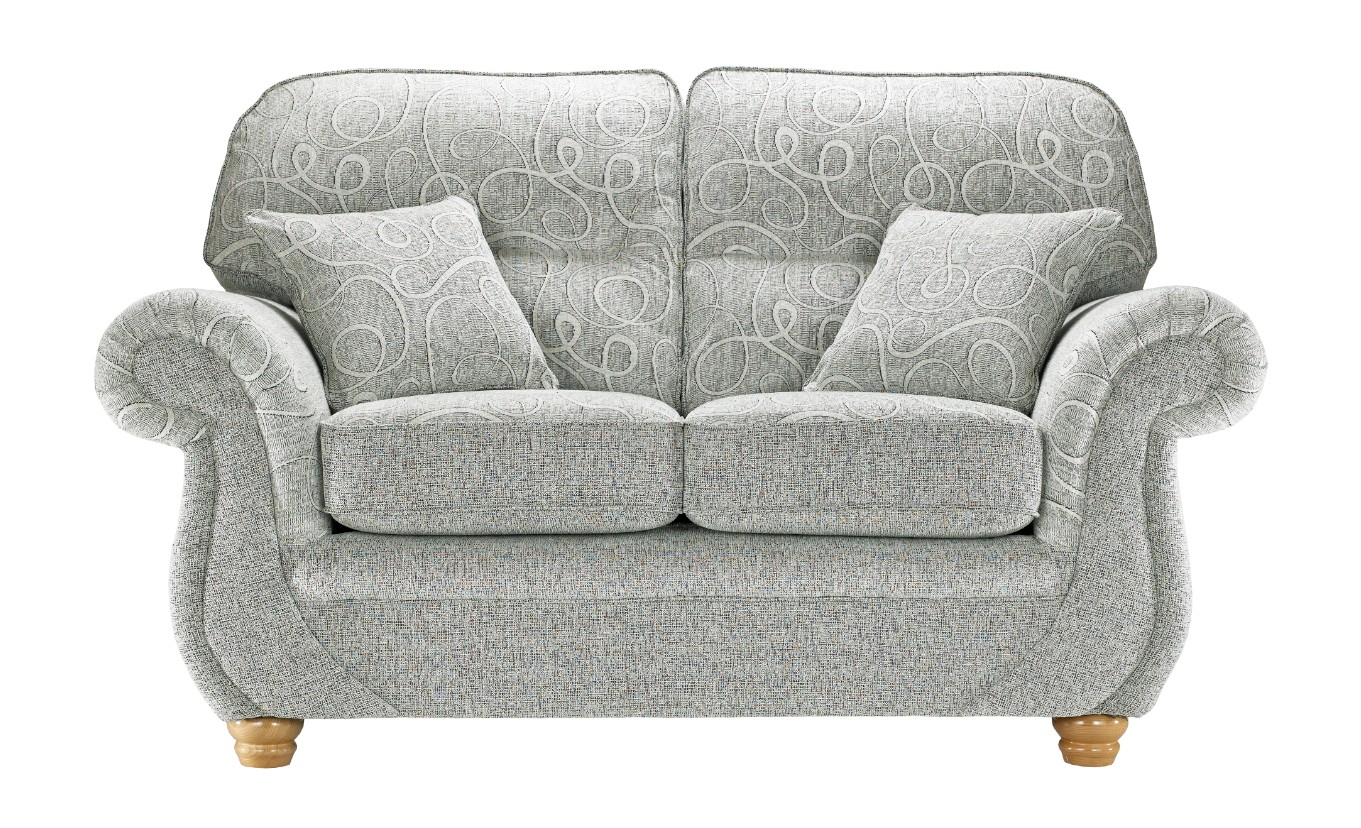 Product photograph of Claremont Handmade 2 Seater Sofa Settee Vulcan Chalk Real Fabric from Chesterfield Sofas