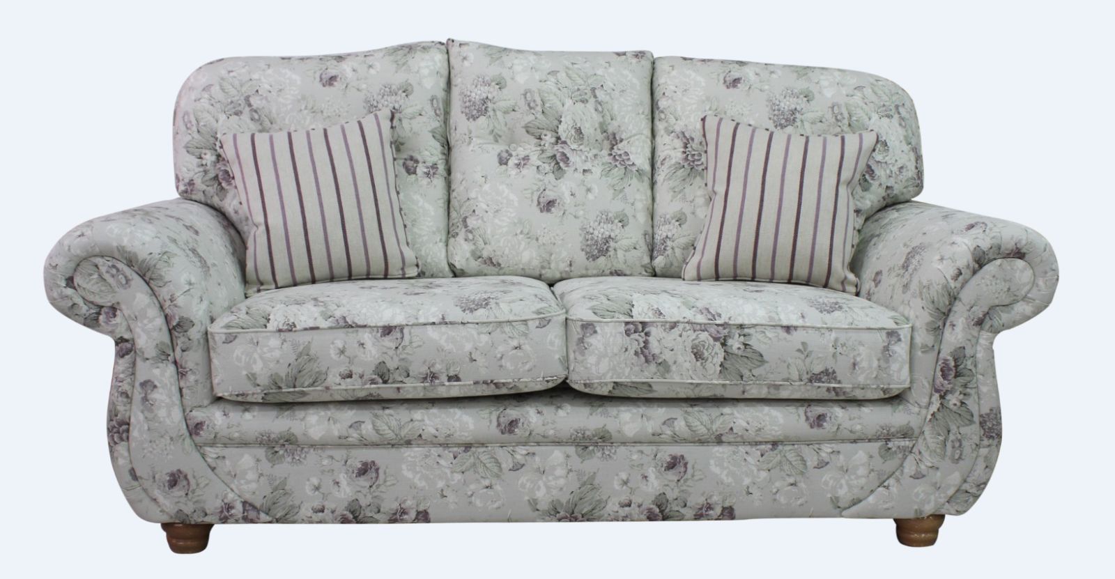 Product photograph of Claremont Handmade 3 Seater Sofa Settee Constance Heather Real Fabric from Chesterfield Sofas