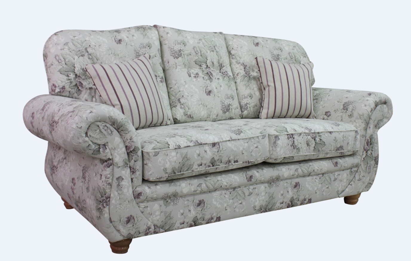 Product photograph of Claremont Handmade 3 Seater Sofa Settee Constance Heather Real Fabric from Chesterfield Sofas.