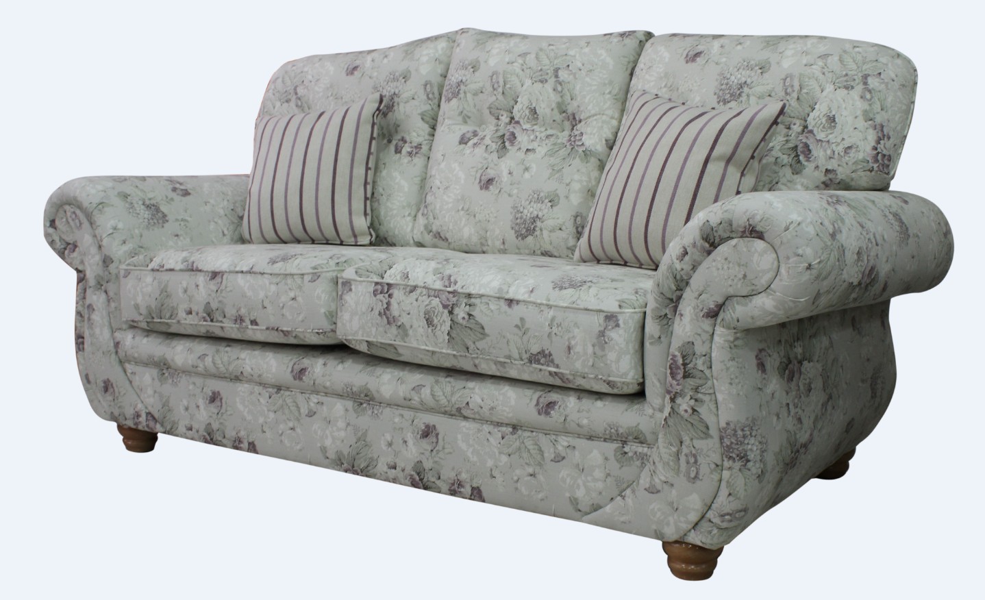 Product photograph of Claremont Handmade 3 Seater Sofa Settee Constance Heather Real Fabric from Chesterfield Sofas.